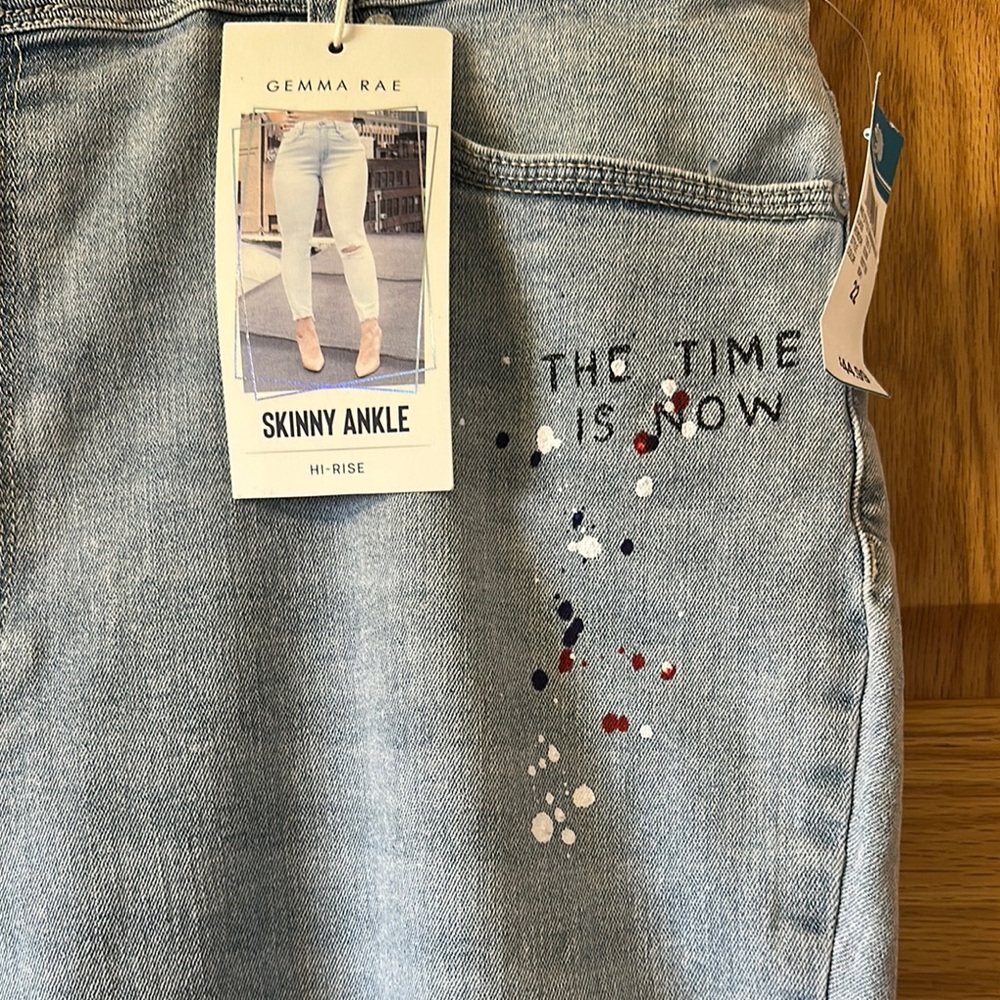 Rue21 High Rise Blue Distressed Jeans - Picture 6 of 7